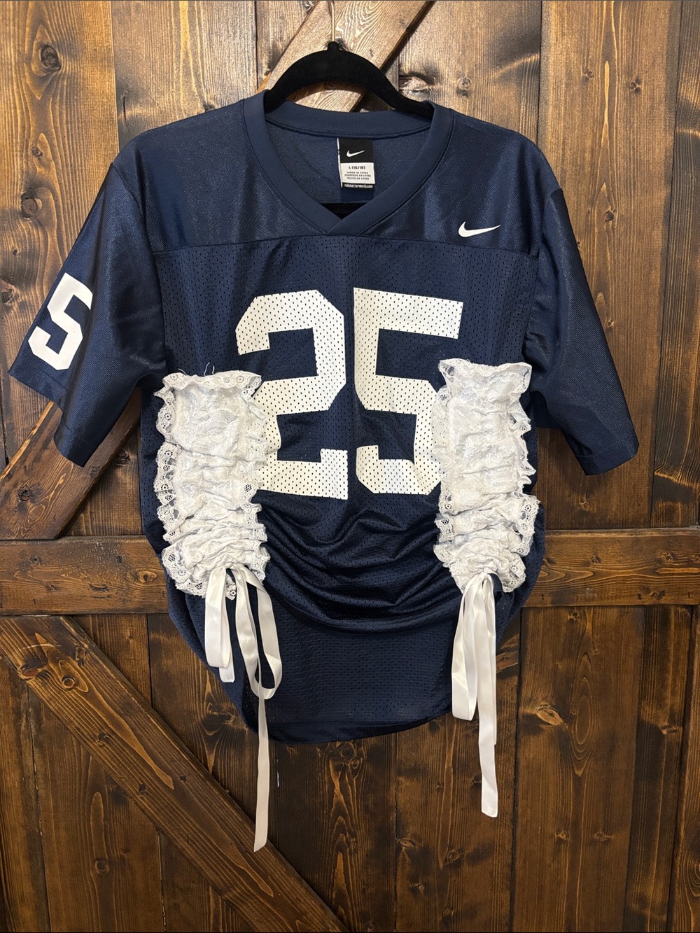 Nike Navy Blue Kids' L (16/18) Football Jersey
